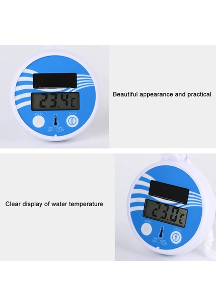 Beyaz Stil Yüzen Dijital Havuz Termometresi LCD Ekran Güneş Enerjili Açık Havuz Termometresi Su Geçirmez Spa Yüzme Havuzu Termometresi (Yurt Dışından) indirimleri