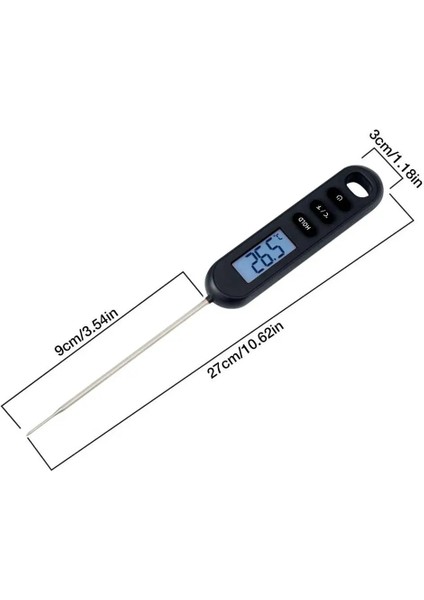 Siyah Stil Gıda Termometresi Dijital Et Termometresi Mutfak Barbekü Probu Gıda Sensörü Ölçer Barbekü Elektronik Fırın Mutfak Gereçleri Izgara Için (Yurt Dışından)