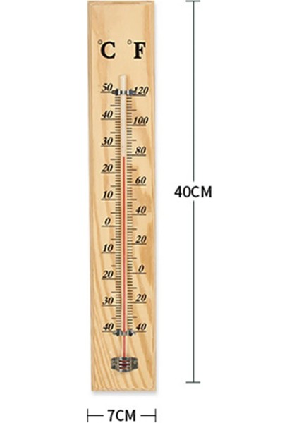 Yeni Ahşap Termometre Aracı M x 7cm x 1cm Bahçe Dekoru Ev Kapalı Çam + Kırmızı Gazyağı Termometresi (Yurt Dışından) fırsatları