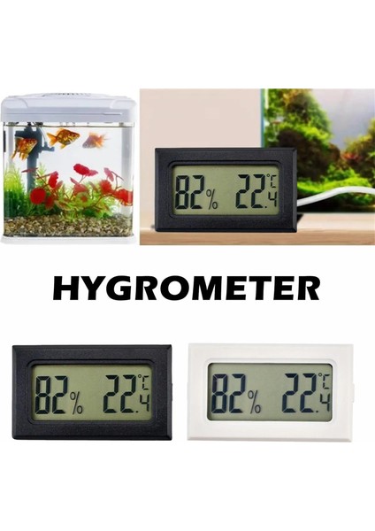Siyah Stil Mini Dijital LCD Duvar Kapalı Uygun Sıcaklık Sensörü Nem Ölçer Termometre Higrometre Ölçer 50 ~ 110 Derece Aralığı (Yurt Dışından)
