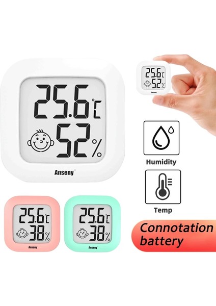 Pembe Tarzı Smiley Mini Termometre Kapalı ve Açık LCD Dijital Sıcaklık Odası Higrometre Metre Sensörü Higrometre Sıcaklığı Ev Için (Yurt Dışından) fırsatları