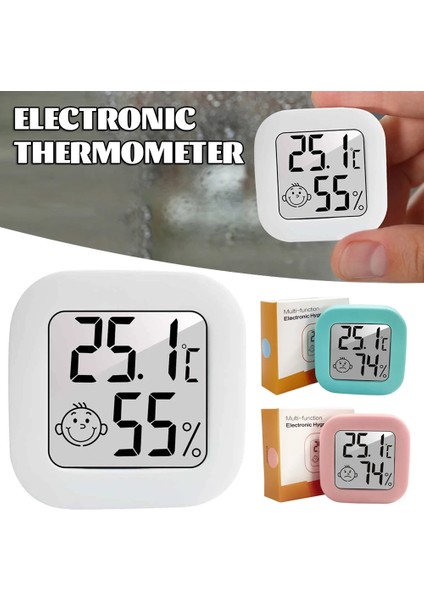 Pembe Tarzı Iç Mekan Termo-Higrometre Sensörü Taşınabilir Mini LCD Dijital Termometreler Oturma Odası Için Iç Mekan Nemini ve Sıcaklığını Ölçer (Yurt Dışından) fiyatları