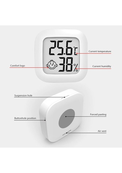 Pembe Tarzı Iç Mekan Termo-Higrometre Sensörü Taşınabilir Mini LCD Dijital Termometreler Oturma Odası Için Iç Mekan Nemini ve Sıcaklığını Ölçer (Yurt Dışından) indirimleri