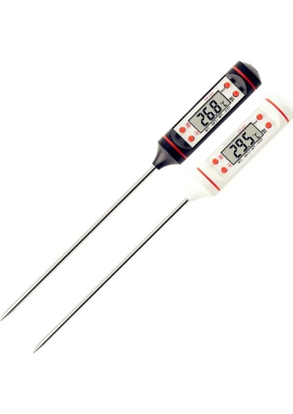 Siyah Stil Elektronik Dijital Gıdalar Termometre Kek Şeker Kızartma Barbekü Gıda Et Sıcaklığı Ev Termometreleri Uzun Prob ile (Yurt Dışından) fiyatları