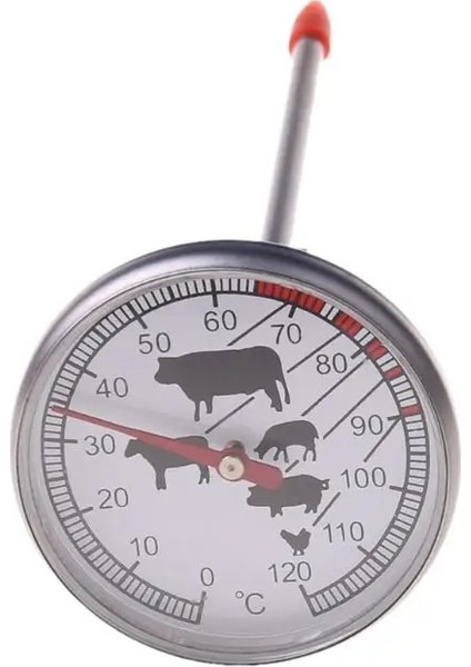 Paslanmaz Çelik Anında Okuma Probu Termometre Barbekü Gıda Pişirme Et Ölçer- (Yurt Dışından)