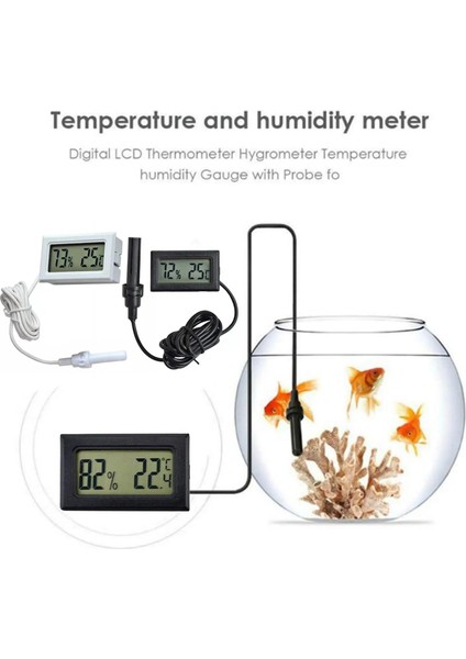 F Tarzı Mini LCD Termo-Higrometre Kapalı Dijital Sıcaklık Termostat Sensörü Nem Ölçer Mini Termometre Dijital Termometre (Yurt Dışından)