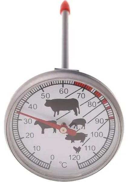 Paslanmaz Çelik Anında Okuma Probu Termometre Barbekü Gıda Pişirme Et Ölçer T5EF (Yurt Dışından)