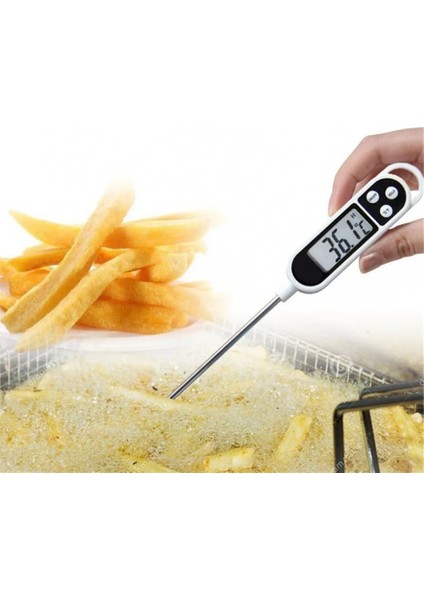 Beyaz Stil Su Geçirmez Gıda Termometresi Dijital Mutfak Termometresi Et Pişirme Için Barbekü Süt Yağı Fritöz Fırın Pişirme Gıda Sondası Mutfak Gereçleri (Yurt Dışından) fırsatları