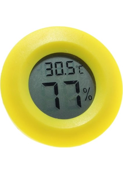 Sarı Tarzı Mini Dijital Termometre Higrometre Sıcaklık ve Nem Iç Mekan Sensörü LCD Sürüngen Elektronik Sıcaklık ve Nem Ölçer (Yurt Dışından)
