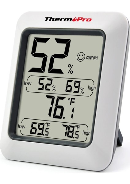 Thermopro TP50 Dijital Higrometre Oda Termometresi Kapalı Elektronik Sıcaklık Nem Monitörü Hava Istasyonu Ev Için (Yurt Dışından)