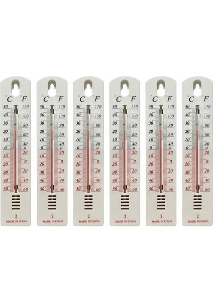 Termometre Stili 6 Adet Ev Duvara Monte Termometre Sıcaklık Ölçüm Cihazı Termometre Ölçer Ölçer Kapalı Açık Bahçe Oturma Odası (Yurt Dışından) fiyatları