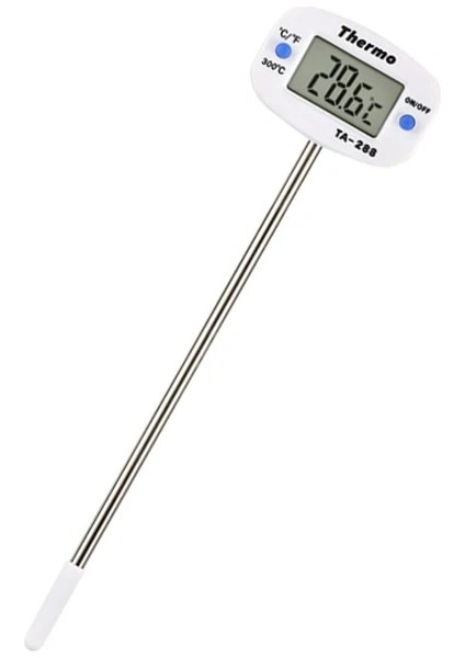 TA~300 Gıda Gıda Paslanmaz Çelik Prob Termometre Elektronik Dijital Ekran Sıvı Izgara Termometresi TA-288 (Yurt Dışından)