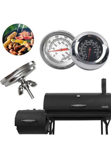 No.1 Stili Paslanmaz Çelik Barbekü Sigara Içen Izgara Termometre Pişirme Gıda Sondası Izgara Fırın Ölçer Derece Fahrenheit Ev Mutfak Aksesuarları (Yurt Dışından) indirimleri