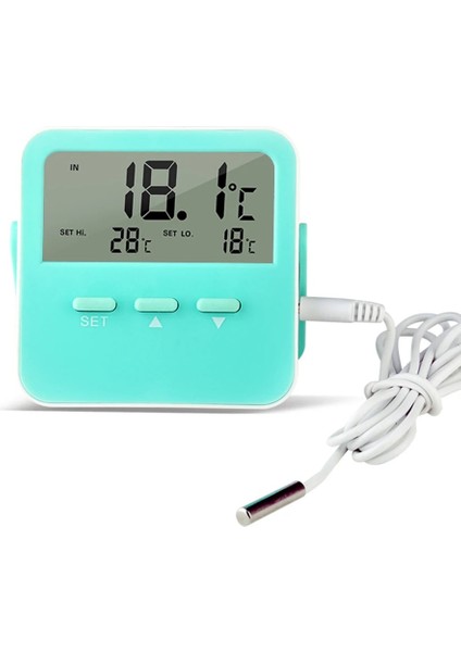Yeşil Stil Balık Tankı Akvaryum Sürüngen Buzdolabı Elektronik Sıcaklık Higrometre Kemer Hattı Sıcaklığı - Adsorpsiyon Mag ile 50 Ila 70 (Yurt Dışından)