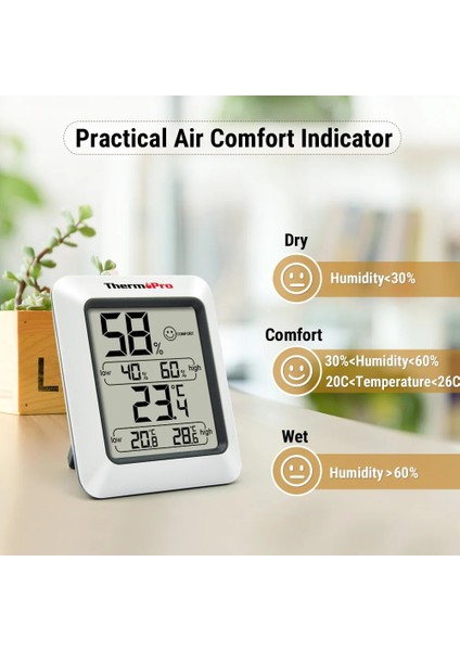 Thermopro TP50 Dijital Higrometre Oda Termometresi Kapalı Elektronik Sıcaklık Nem Monitörü Hava Istasyonu Ev Için (Yurt Dışından) fırsatları