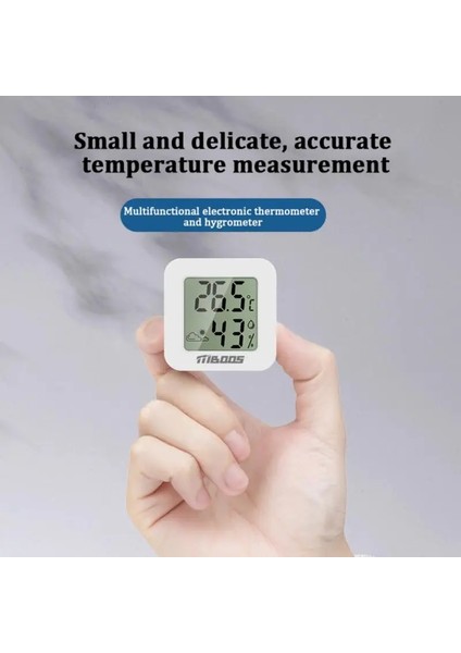 Beyaz Stil Mini Iç Mekan Termometresi LCD Dijital Sıcaklık Odası Higrometre Ölçer Sensörü Nem Ölçer Iç Mekan Termometresi Sıcaklık (Yurt Dışından) modelleri