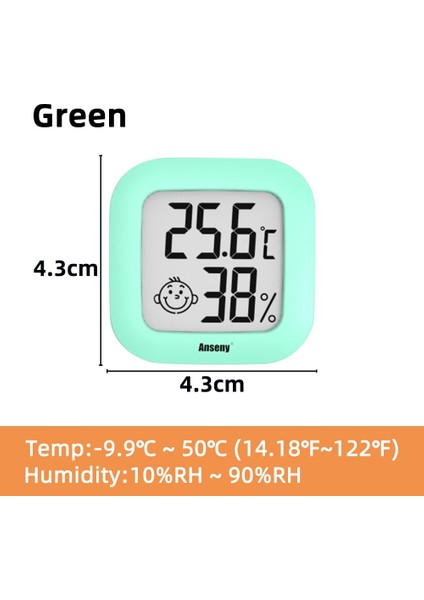 Gen Tarzı Smiley Mini Termometre Kapalı ve Açık LCD Dijital Sıcaklık Odası Higrometre Metre Sensörü Higrometre Sıcaklığı Ev Için (Yurt Dışından)