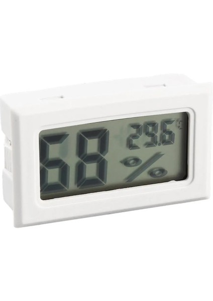 Beyaz Stil Mini Dijital LCD Sıcaklık Sensörü Nem Ölçer Termometre Higrometre Ölçüm Ölçer Beyazsiyah (Yurt Dışından)