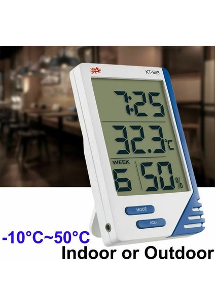 Yüksek Doğruluk LCD Dijital Termometre Higrometre Kapalı Açık Elektronik Sıcaklık Nem Ölçer Hava Istasyonu (Yurt Dışından)