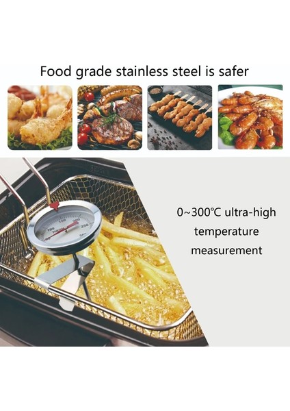 150MM Tarzı Barbekü Izgara Termometre 40 cm Uzun Prob 50-550C Kızartma Yağı Fritöz Kızartması Kızarmış Tavuk Wingken Kanat Pratik Mutfak Gereçleri (Yurt Dışından) fırsatları
