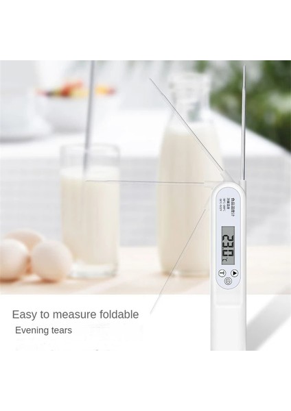 Beyaz Stil LED Ekran Probu ile Gıda Termometresi Anında Mutfak Dijital Pişirme Gıda Sondası Et Suyu Süt Pişirme Için Taşınabilir (Yurt Dışından) fiyatları