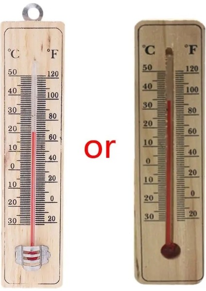Duvar Asma Termometre Kapalı Açık Bahçe Ev Garaj Ofis Odası Asılı Logger -30~50-20~120 Ahşap Rengi Duvara Asılı (Yurt Dışından)