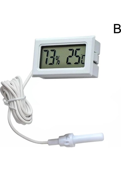 Zining Shop Beyaz Stil Mini LCD Termo-Higrometre Kapalı Dijital Sıcaklık Termostat Sensörü Nem Ölçer Mini Termometre Dijital Termometre (Yurt Dışından)