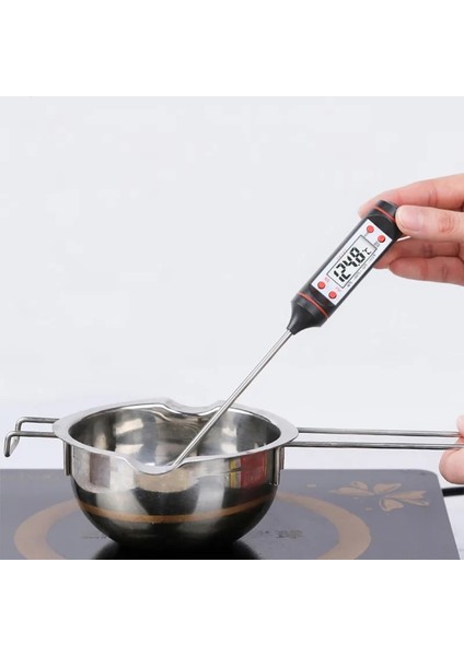 Siyah Stil Kahve Termometresi Mutfak Yağı Termometresi Barbekü Pişirme Sıcaklığı Ölçümü Elektronik Gıda Termometresi (Yurt Dışından) fiyatları