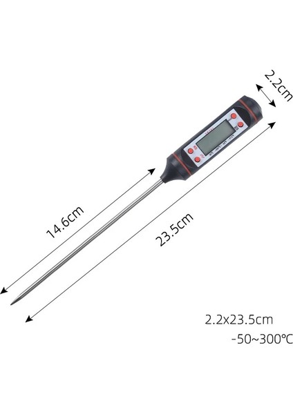 Siyah Stil Kahve Termometresi Mutfak Yağı Termometresi Barbekü Pişirme Sıcaklığı Ölçümü Elektronik Gıda Termometresi (Yurt Dışından) fırsatları