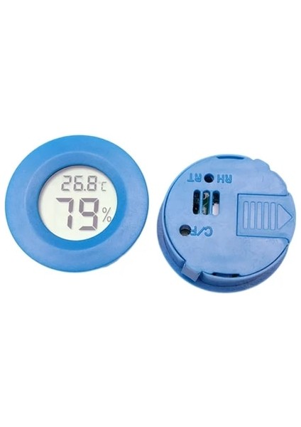Mavi Stil Termometreler Higrometre Ev Hava Istasyonu Sıcaklık Nem Ölçer Sensörü Dijital Kapalı Oda Ortamı Termo-Higrometre (Yurt Dışından)