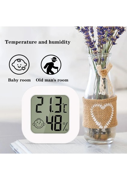 Beyaz Stil Mini LCD Dijital Termometre Elektronik Nem Ölçer Ölçer Aletleri Kapalı Oda Elektronik Sıcaklık Nem Sensörü (Yurt Dışından) fiyatları