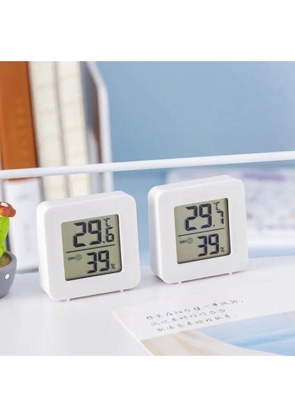 Beyaz Stil Dijital Termometre Higrometre Yeni Mini LCD Kapalı Ev Islak ve Kuru Bebek Odası Dijital Ekran Duvara Monte Sensör Ölçer (Yurt Dışından) modelleri