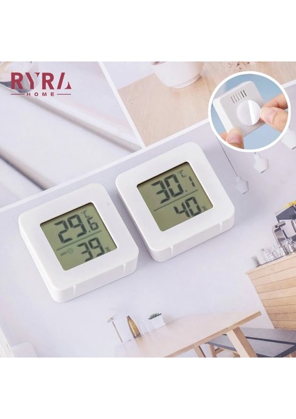 Beyaz Stil Dijital Termometre Higrometre Yeni Mini LCD Kapalı Ev Islak ve Kuru Bebek Odası Dijital Ekran Duvara Monte Sensör Ölçer (Yurt Dışından) fırsatları