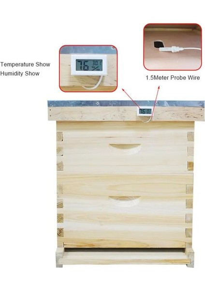 Beyaz Stil Elektronik Ekran Termometre Mini LCD Dijital Kullanışlı Higrometre Gömülü Gösterge Aletleri Sıcaklık Sensörü Prob Ölçer (Yurt Dışından) modelleri