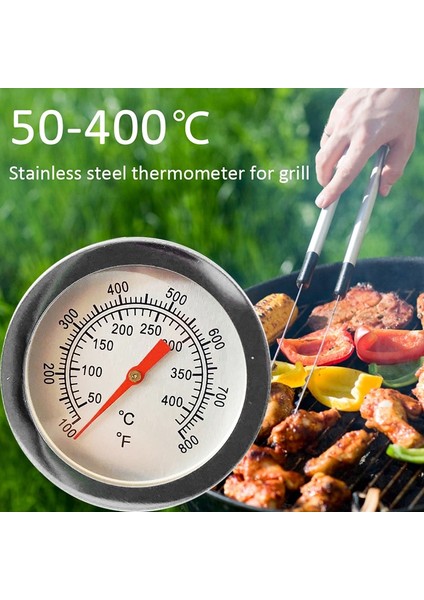 Bir Stil Paslanmaz Çelik Barbekü Sigara Içen Çukur Bimetalik Izgara Termometre Sıcaklık Ölçer Çift Ölçer ile 500 Derece Uygun Pişirme (Yurt Dışından) modelleri