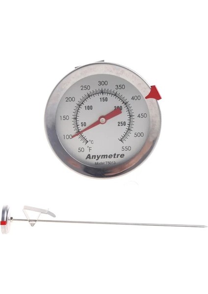 4.2CMX31CM Tarzı Paslanmaz Çelik Yağ Kızarmış Termometre Uzun Prob ile Gıda Için Barbekü Patates Kızartması Kızarmış Tavuk Sıvı Sıcaklık Test Cihazı 1 Adet (Yurt Dışından)