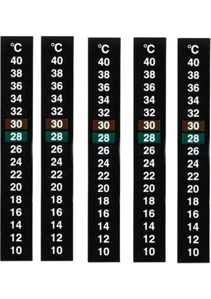 5 Adet Tarzı Çubuk Tip Balık Tankı Ölçümü Sıvı Kristal Balıkbowl Aksesuarları Sıcaklık Çıkartmaları Akvaryum Termometresi Sıcaklık Ölçer (Yurt Dışından)