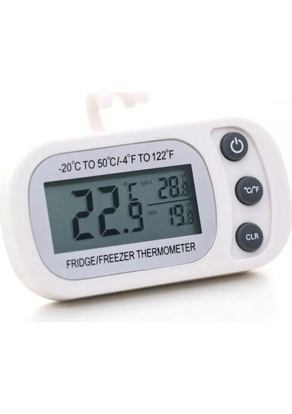 Beyaz Tarzı Asılı Elektronik Termometre Dijital Termometre LCD Buzdolabı Dondurucu Buzdolabı Termometre Mutfak Aksesuarları Araçları (Yurt Dışından)