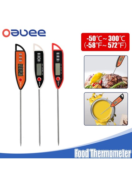 Kırmızı Stil Gıda Termometresi Dijital Mutfak Termometresi Et Su Süt Pişirme Göstergesi Barbekü Izgara Elektronik Fırın Ev Mutfak Aracı (Yurt Dışından) fırsatları