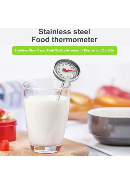 Siyah Stil Gıda Termometresi Fiziksel Algılama Pil Gerekmez Hassas Paslanmaz Çelik Süt Çay Kahve Içecekleri Mutfak Termometresi (Yurt Dışından) fiyatları