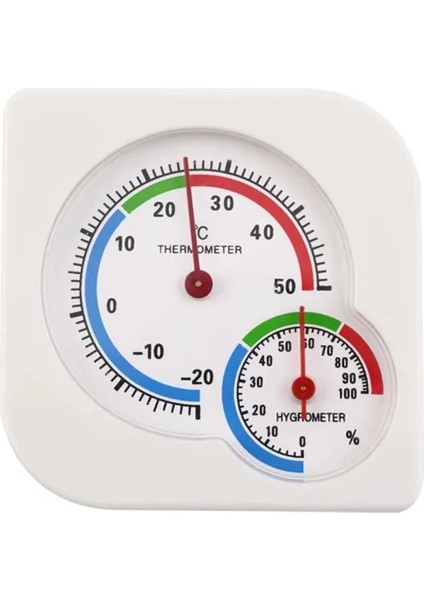 Beyaz Stil 2 In1 Kapalı Termometre LCD Dijital Sıcaklık Odası Higrometre Ölçer Sensörü Nem Ölçer Iç Mekan Termometre Sıcaklık (Yurt Dışından)