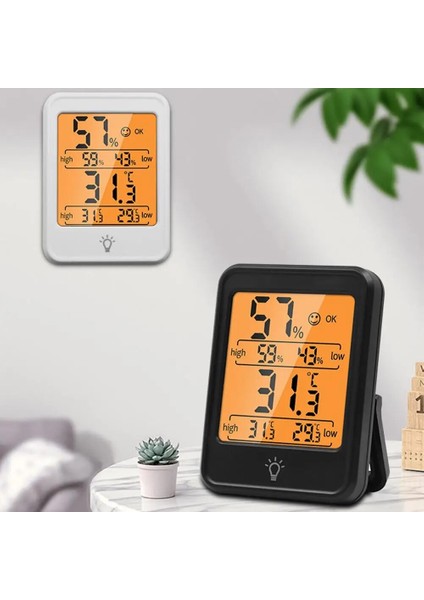 Beyaz Stil LED Dijital Elektronik Termo-Higrometre Sıcaklık Nem Ölçer Oturma Odası Yatak Odası Ofis Ev Için Arkadan Aydınlatmalı (Yurt Dışından) fiyatları