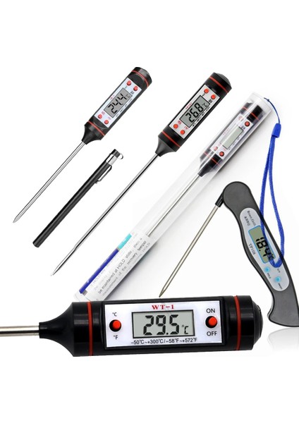 TP608-BEYAZ Stil Mutfak Dijital Gıda Termometresi Et Barbekü Su Süt Yağı Kolaylık Elektronik Fırın Pişirme Sıcaklık Probu Araçları (Yurt Dışından)