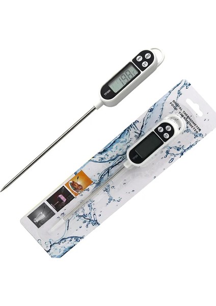 TP608-BEYAZ Stil Mutfak Dijital Gıda Termometresi Et Barbekü Su Süt Yağı Kolaylık Elektronik Fırın Pişirme Sıcaklık Probu Araçları (Yurt Dışından)