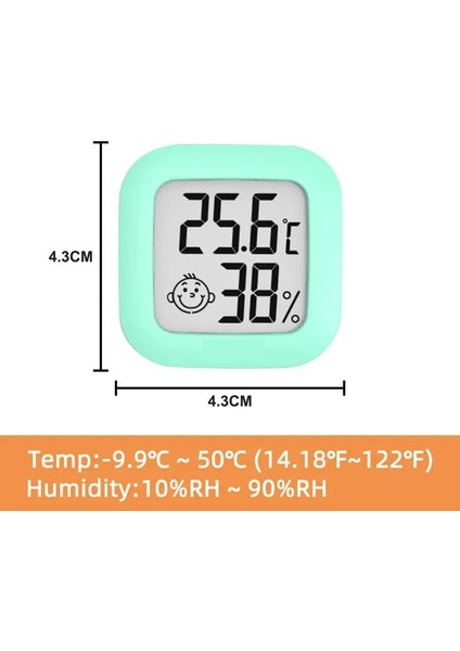 Mavi Stil Mini LCD Dijital Termometre Higrometre Kapalı Termo Higrometre Nem Ölçer Bebek Odası Oturma Odası Ofis Buzdolabı Için (Yurt Dışından)