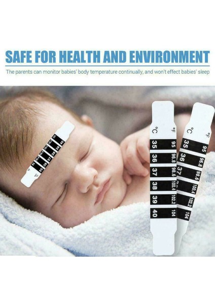 Siyah Stil Bebek Sıcaklık Çıkartmaları Uygun Plastik Renk Değiştiren Vücut Sıcaklığı Etiketi Alın Sıcaklığı Ölçme Etiketi (Yurt Dışından)