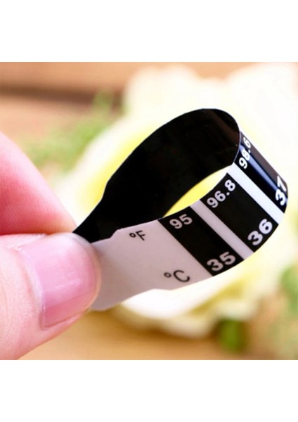 Siyah Stil Bebek Sıcaklık Çıkartmaları Uygun Plastik Renk Değiştiren Vücut Sıcaklığı Etiketi Alın Sıcaklığı Ölçme Etiketi (Yurt Dışından)