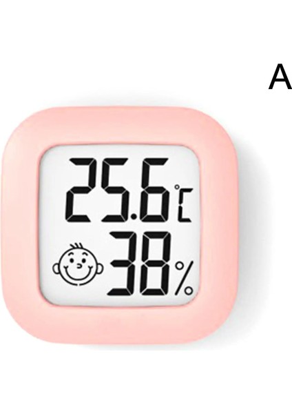 Pembe Tarzı Temeo Termometre Higrometre Higro Göstergesi Masa Veya Duvara Montaj Için Oda Iklim Göstergesi ile Taşınabilir Higrometre (Yurt Dışından)