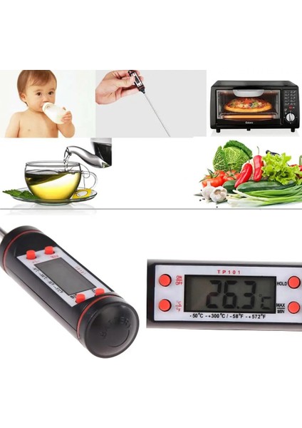 Bir Stil Dijital Mutfak Termometresi Gıda Termometresi Mutfak Pişirme Barbekü Et Probu Sıcaklık Ölçer Su Süt Mutfak Aletleri (Yurt Dışından)