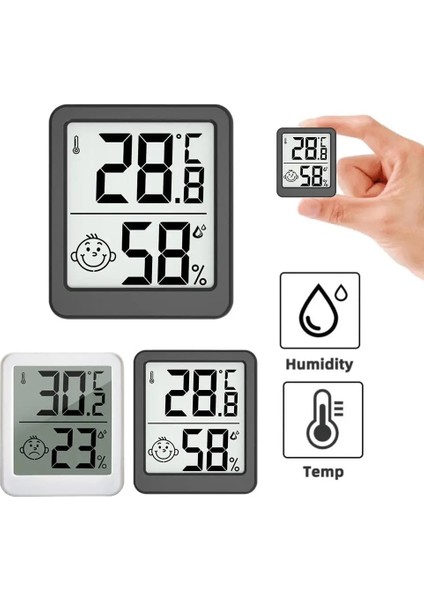 Siyah Stil LCD Dijital Termometre Higrometre Kapalı Oda Elektronik Sıcaklık Nem Ölçer Sensör Ölçer Hava Istasyonu (Yurt Dışından) modelleri